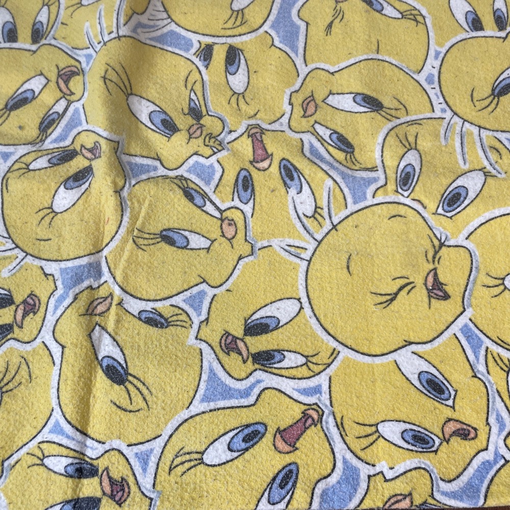 Looney Tunes Tweety Bird Satin Trim Blanket 58x44 Made In USA Throw
